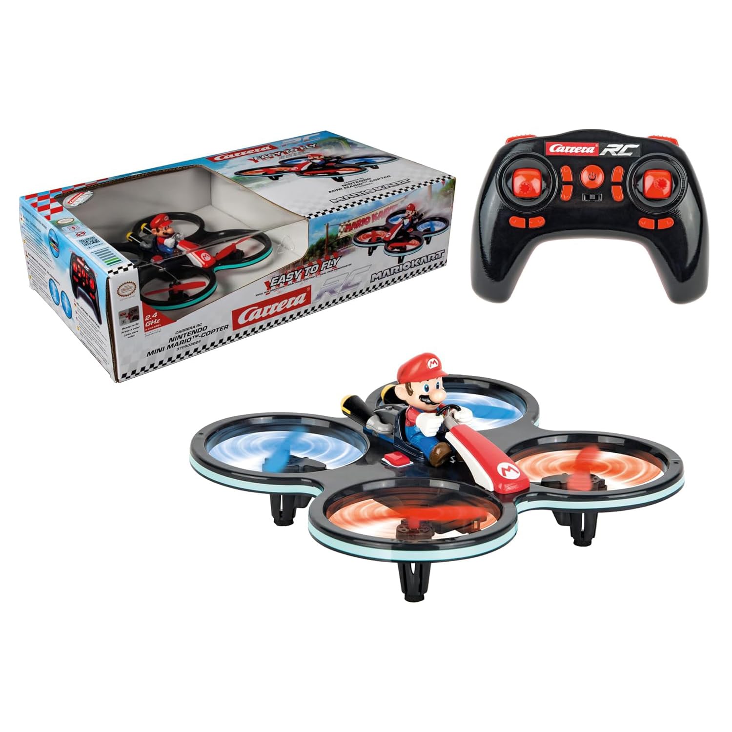 Carrera - 370503024P RC Helicóptero Mini Mario de 2,4 GHz