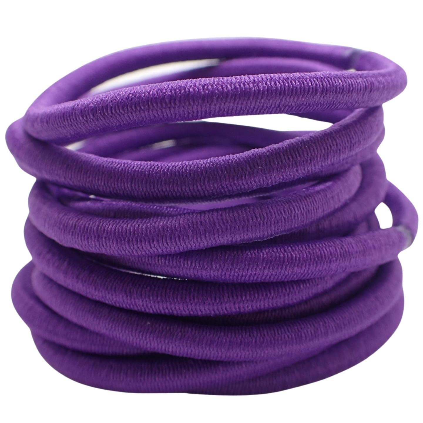 Topkids Accessories Hair Bobbles for Girls and Women, Hair Elastics Hair Bands for Girls Hair Ties Ponytail Holders Hair Accessories for Women Rubber Bands for Hair (12pcs Purple)