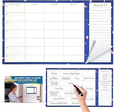 SOL Weekly Magnetic Meal Planner & Shopping List 52 Sheets