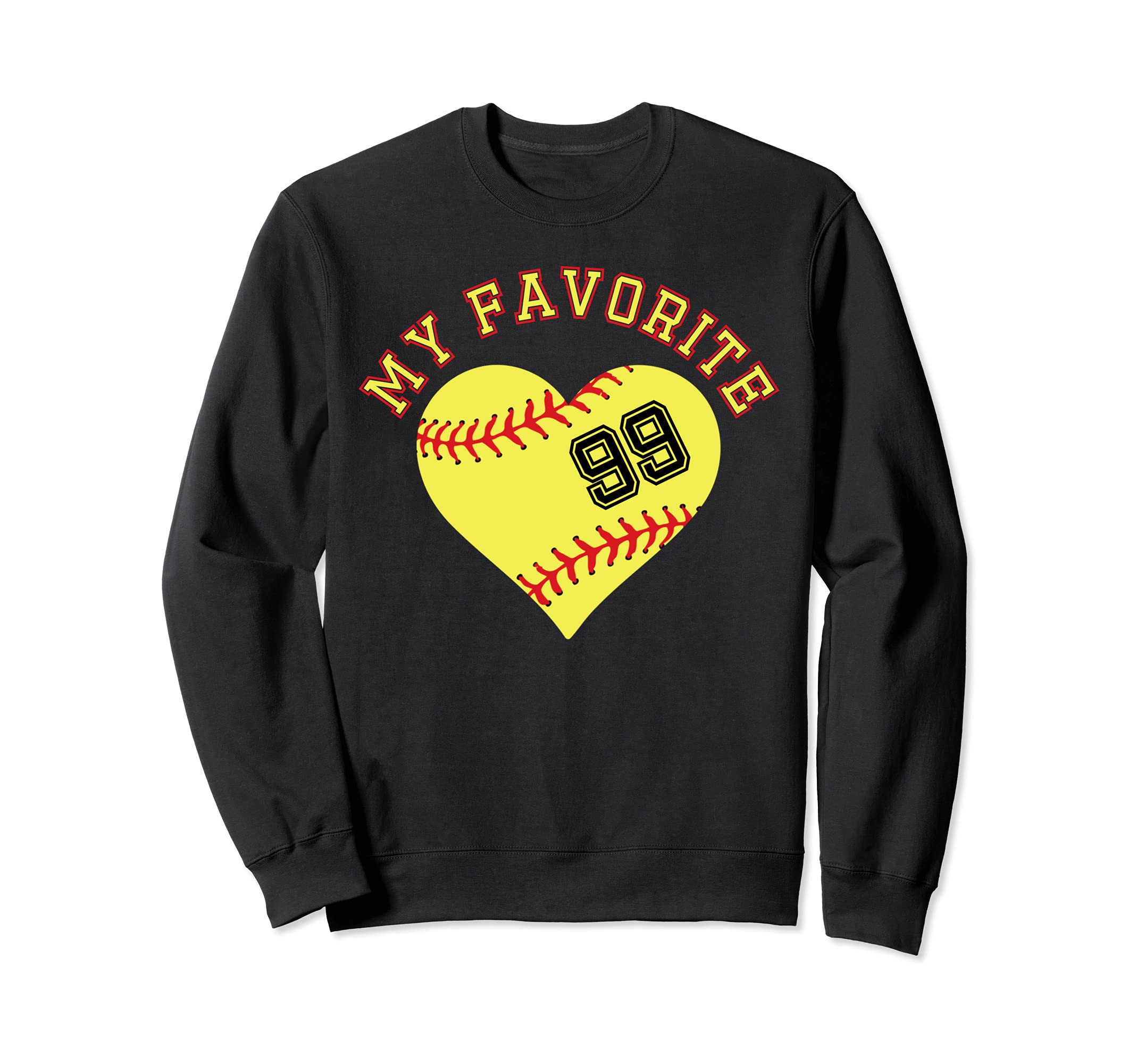 Softball Player 99 Jersey Outfit No #99 Sports Fan Sweatshirt