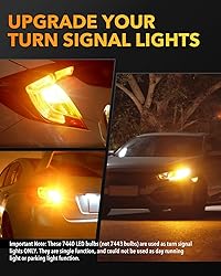 OXILAM 2026 Upgraded 7443 7440 LED Bulb Amber with