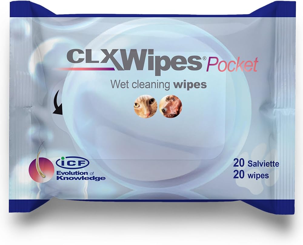 ICF CLX Pet Wipes Gentle Cleaning Wipes for Dogs Cats 20 Count