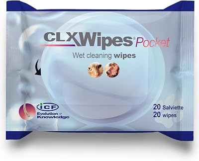 ICF CLX Pet Wipes Gentle Cleaning Wipes for Dogs Cats 20 Count