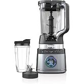 Ninja TB300 Detect Duo Power Blender with Single Serve with Blend Sense Technology, 72 oz Pitcher with Lid and 24 oz Single Serve Cup with Lid, Platinum Silver (Renewed)