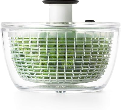 OXO Good Grips Little Salad & Herb Spinner One-Handed Pump Non-Skid Base