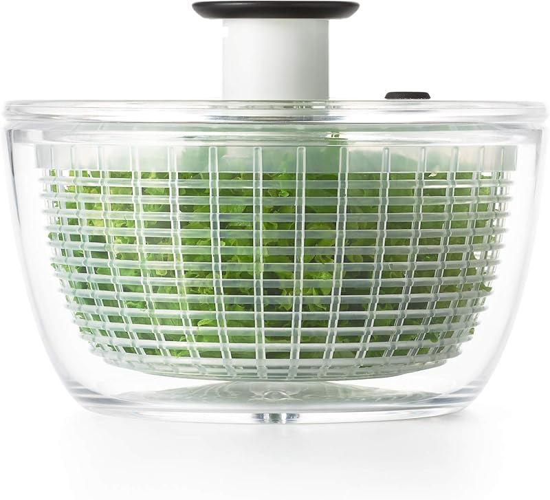 OXO Good Grips Little Salad & Herb Spinner One-Handed Pump Non-Skid Base