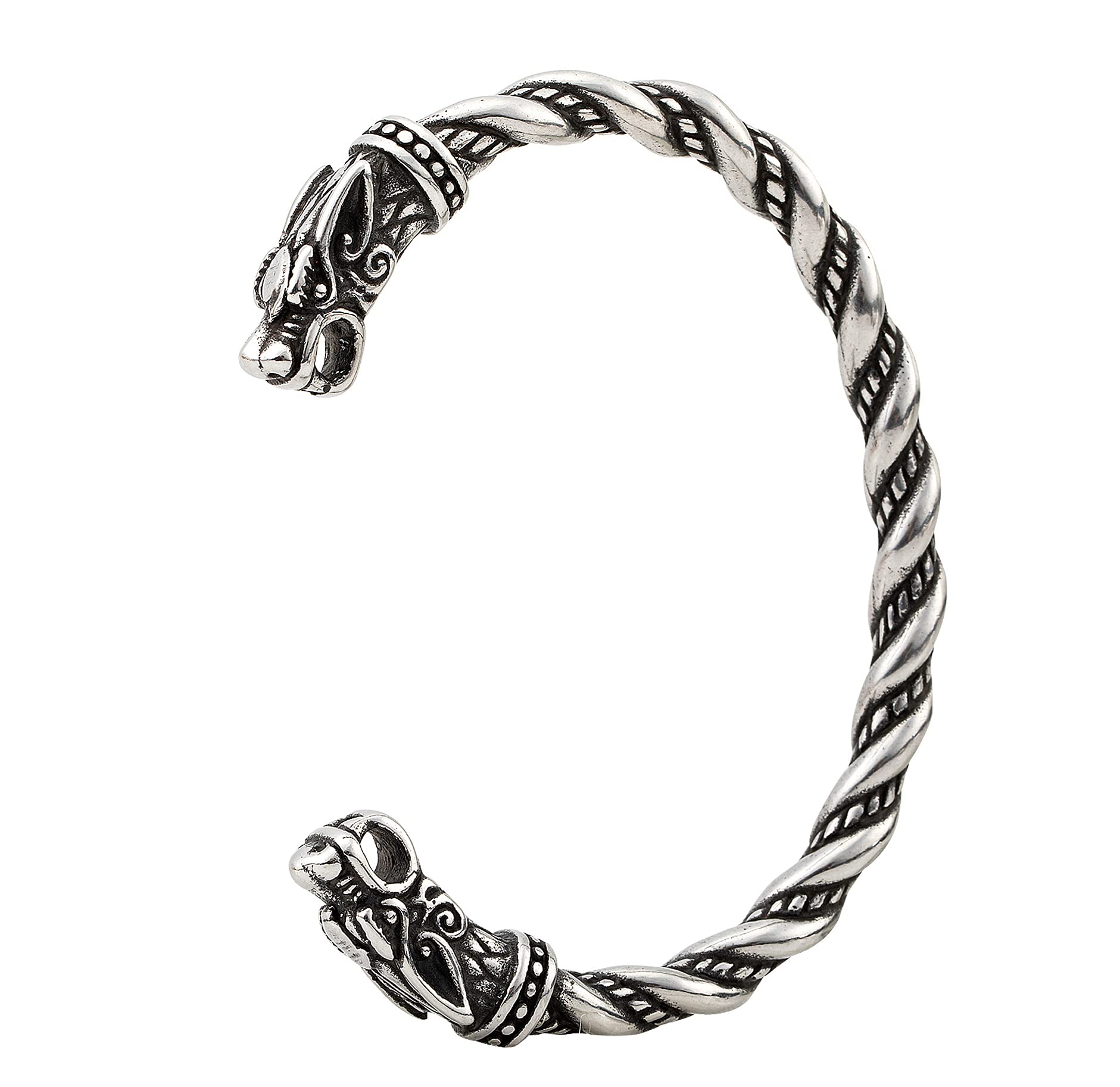 LANGHONG Stainless Steel Viking Bracelet Men's Cuff Bracelet For Men Talisman Jewelry