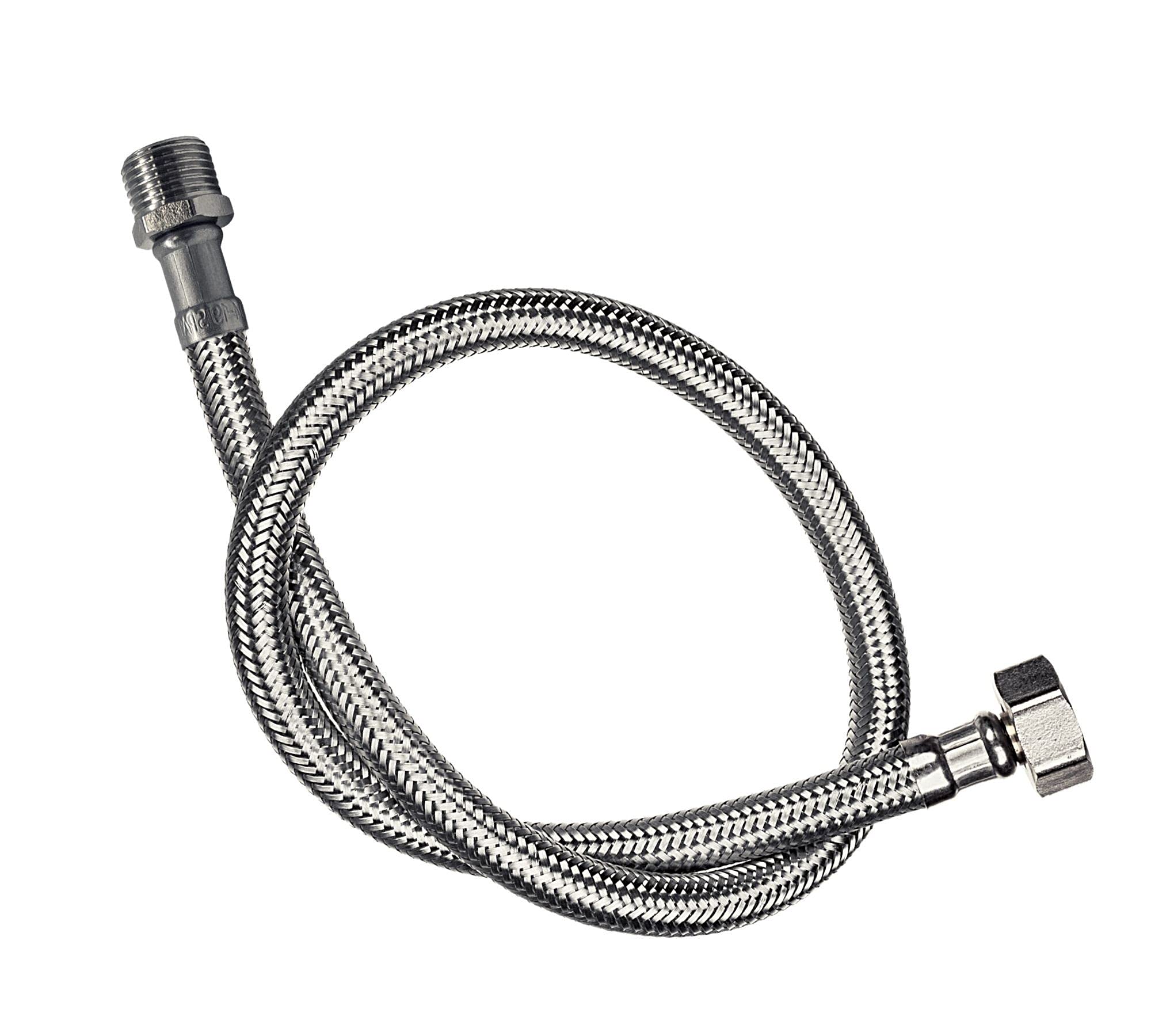 DOJA Industrial | Flexible Tap Hose | Female/Male | F 1/2" - M 10 x 100 | 35 cm Length | Hose for Tap or Shower in Stainless Steel | Flexi Hose Pipe for Kitchen tap, Shower Hose, Bathroom tap...