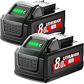 JUNWOOD Replacement for Milwaukee M18 Battery Lithium XC 8.0Ah Compatible with Milwaukee 18V 48-11-1815 48-11-1820 48-11-1840 48-11-1850 48-11-1860 Cordless Tools Garage Outdoor Professional 2pack