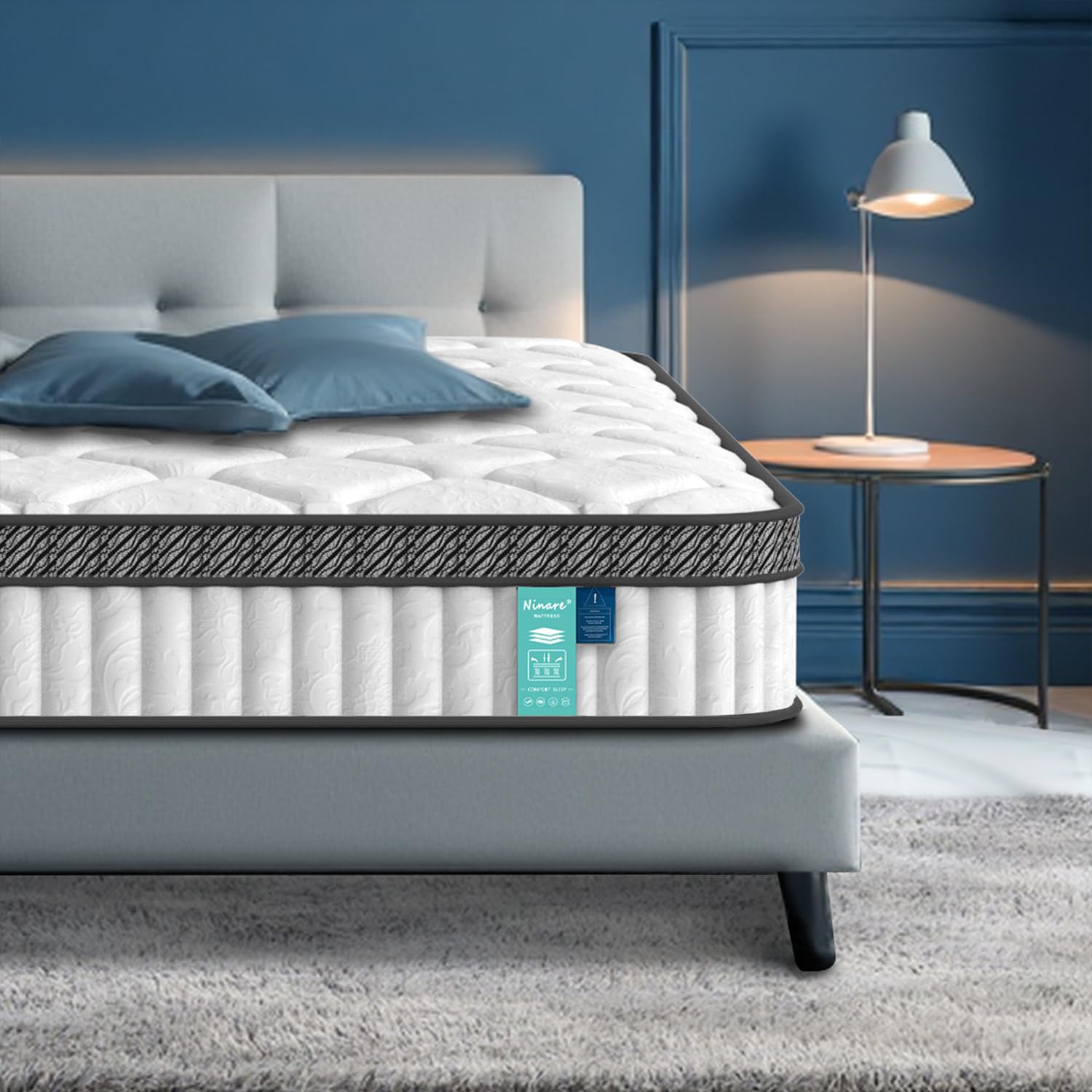 Photo 1 of * * USED*\*12 inch King Mattress, Hybrid Memory Foam and Pocket Spring, Motion Isolation, Medium Firm,Edge Support, Soft Touch, Cool and Breathable,Comfortable Mattress in a Box