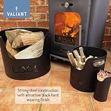 Valiant Fun 3-Piece Fireside Metal Storage Set Black view 3