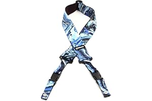 DiMarzio Steve Vai Cliplock Guitar Strap Blue Universe