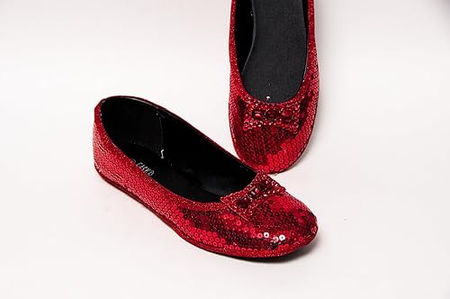 red ballet flats with bow