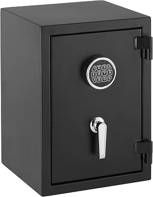 Coffre-fort de sécurité résistant au feu avec clavier électronique programmable, 35 L, noir, 36 cm L x 35 cm P x 50cm H