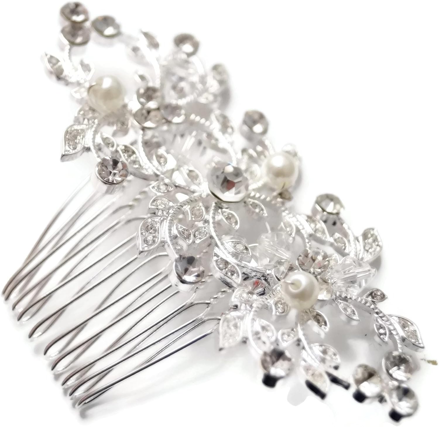 MOD STUNNING BRIDAL WEDDING CRYSTAL DIAMANTE HAIR COMB CLIP Amazon.co.uk Jewellery