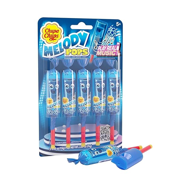 CHUPA CHUPS MELODY POPS 5CT – BLUEST RASPBERRY