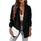 KIRUNDO Blazers for Women Oversized Business Casual 2026 Spring Fall Fashion Long Sleeve Open Front Work Office Suit Jackets