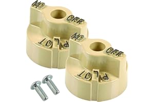 GEEX DEPOT P6071267 Beige Valve Knob | Compatible with Pitco Gas Fryers, Robertshaw 700-506 Thermostat, 1751-012 Gas Valve | Replacement Pilot Control Knob(Set of 2)