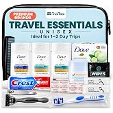 TrekTote Travel Essentials Hygiene Kit Premium TSA Approved (1 Pack). | Shampoo, Conditioner, Body Wash, Soap, Deodorant, Toothpaste, Razor, Toothbrush, Comb Per Kit. For Shelters, Schools Outreach