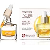 Dermelect Revital-oil Nail & Cuticle Treatment- Nourishing Oil for Dry Damaged Cuticles with Protein Peptides Argan Oil Shea Butter, Moisturizes, Soothes, Strengthens Repairs Cuticles & Nails 0.4 oz