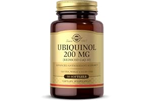 Solgar Ubiquinol 200 mg (Reduced CoQ-10), 30 Softgels - Promotes Heart & Brain Function - Supports Healthy Aging - Coenzyme Q10 - Ubiquinone Supplement - Gluten Free, Dairy Free - 30 Servings