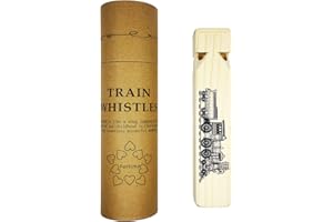 Fartime Wooden Train Whistle With A Beautiful Gift Box, 4 Tone Toddlers Educational Party Favors Toy Gift with Blast Chart for Kids