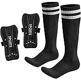 AIMISICAR Toddler Kids Youth Soccer Shin Guards and Socks for Boys & Girls (Age 3-5,6-8,8-12,10-14) | Lightweight Breathable Shin Pads & Soccer Socks Combo for Football Games & Training