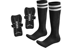 AIMISICAR Soccer Shin Guards Toddler Kids Youth, Shin Pads and Long Soccer Socks for 3-15 Years Old Boys and Girls for Football Games, Lightweight and Breathable Soccer Equipment