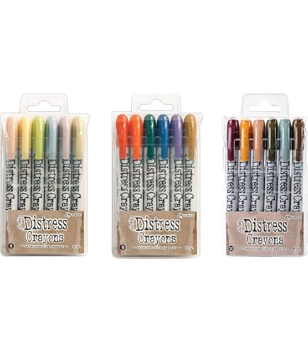Amazon.com: Ranger Tim Holtz Distress Crayons Bundle - Sets 1, 2