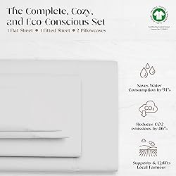 Carressa Linen 100% Organic Cotton Full Size Sheet