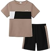 KIMI BEAR Boy Clothes Kids Boy's Summer Outfits Shorts Sleeve Crewneck T Shirt Tops Tees Shorts Sets Boy's 2 Piece Outfits