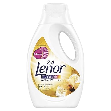 Lenor Colorwaschmittel Flüssig Goldene Orchidee, 0,935 L, 1er Pack (1 x 17 Waschladungen)