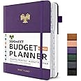 Soomeet Budget Planner with Monthly Tabs,Large Size, Budgeting Journal and Budget Book to Control Your Money, Hardcover (Purple)