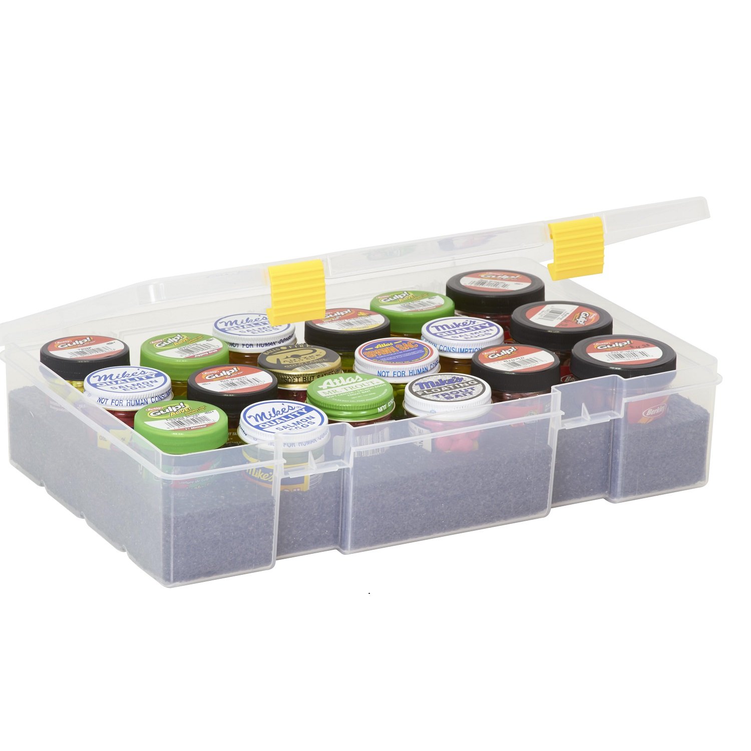 PLANO ProLatch 3700 StowAway- Bait Container,Fishing tackle box, Plastic Box, Plastic Jar Organizer with foam inlay, Tackle Tray for Crankbaits, Softbaits and hooks and other fishing equipment