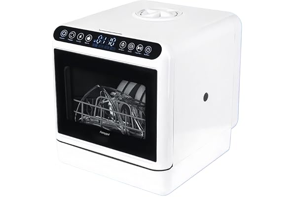 Dishwasher Tabletop dishwasher Portable Small fully automatic dishwasher with four wash modes plus drying and sterilizing modes Can be connected to the tap and filled manually