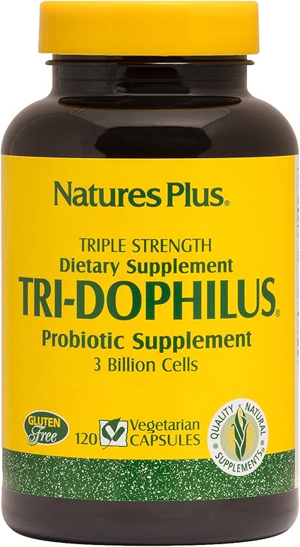 Amazon Com Naturesplus Tri Dophilus 3 Billion Cells 120 Vegetarian Capsules Maximum Potency Probiotic Supplement Friendly Intestinal Bacteria Gluten Free 120 Servings Beauty