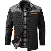 INVACHI Men's Casual Diamond Quilted Puffer Down Jacket Lightweight Business Button Coat with Stand Collar