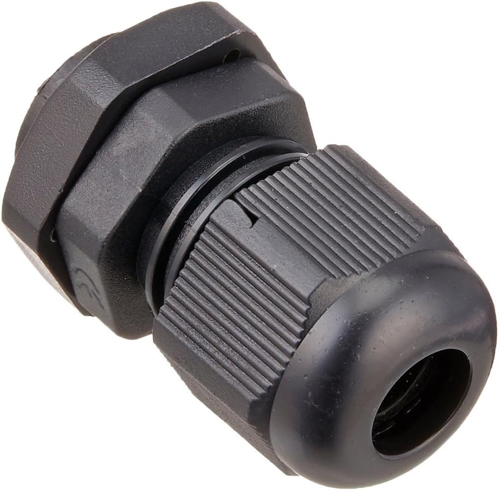 40 Pcs PG9 Plastic Connector Gland for 4mm-8mm Cable (Black)