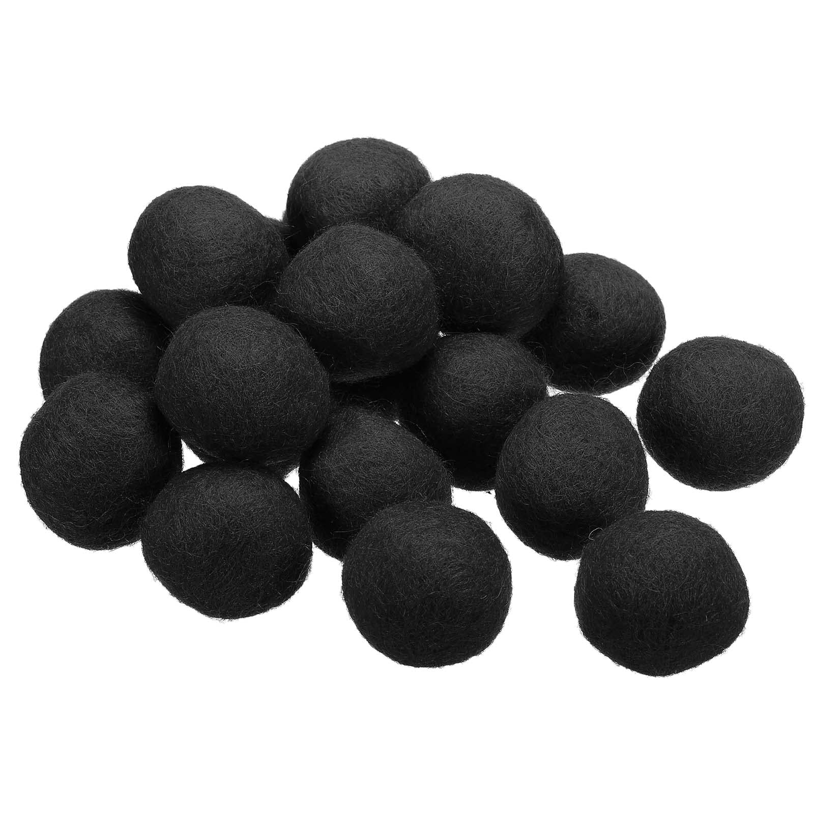 PATIKIL Wool Felt Balls Beads Wool Felting Pom 3cm 30mm Black for Home Crafts Handcrafts Project DIY Pack of 20 — image 1