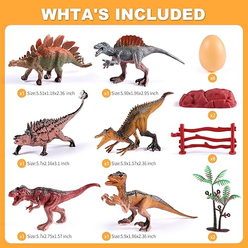 Realistic Dinosaur Toys for Kids 3-5 Years 18 Pack Figures 20