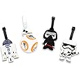 Finex 4 Pcs Set Cartoon Characters Silicone Travel Luggage Baggage Identification Labels ID Tag for Bag Suitcase Plane Cruise