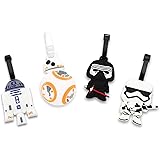 Finex 4 Pcs Set Cartoon Characters Silicone Travel Luggage Baggage Identification Labels ID Tag for Bag Suitcase Plane Cruise