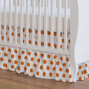 orange crib skirt