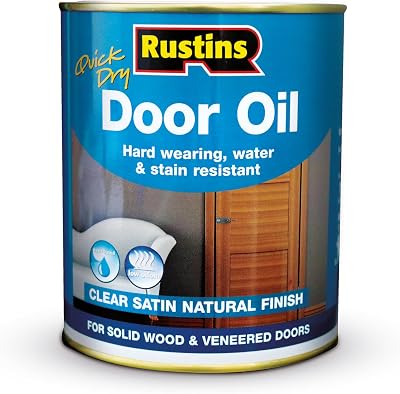 Rustins Quick Dry Door Oil 750ml Natural Finish Water Stain Resistant Internal