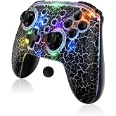 NexiGo Wireless Controller (No Deadzone) for Switch 2 and Switch, Bluetooth Controllers for Nintendo Switch with Vibration, Motion, Turbo and LED Light (Lightstorm)