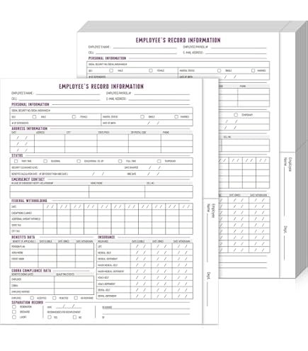 Employee Personnel File Folder, Confidential, 11.75 X 9.5, 10 Pack
