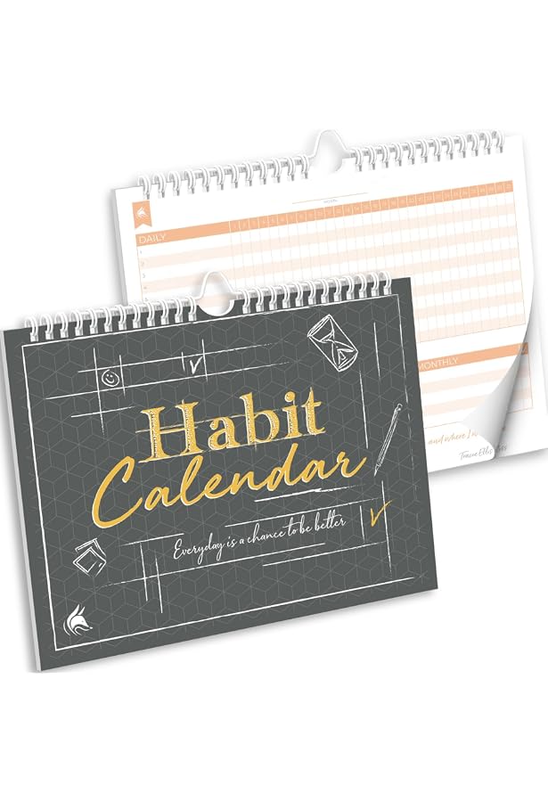 Free Period Press Habit Calendar & To Do List Planner, Spiral Bound,  Writable Goals, 12 Months Undated, 8"x10" : Amazon.ca: Office Products