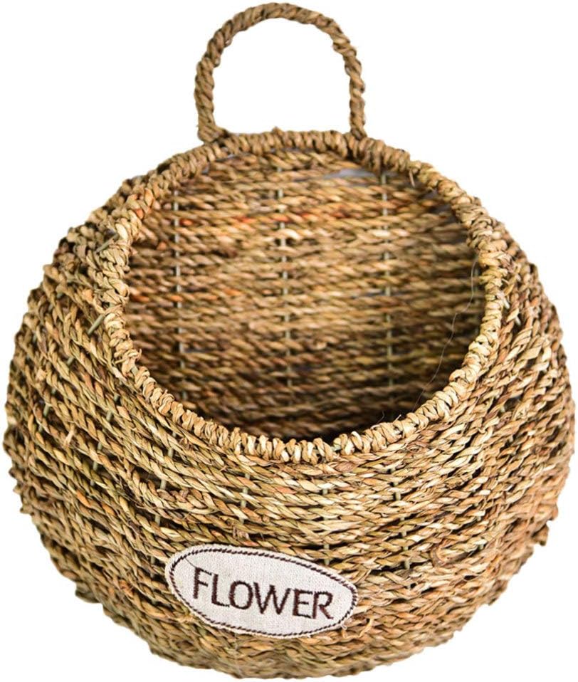 Vaso de parede com cesta de Palha