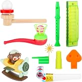 JolliLudo 9 Pcs Oral Motor Placement Therapy Tools for Kids | Myofunctional Whistle, Tongue Muscle Trainer, Controlled Oral Airflow, Speech Clarity Kit for Boys and Girls