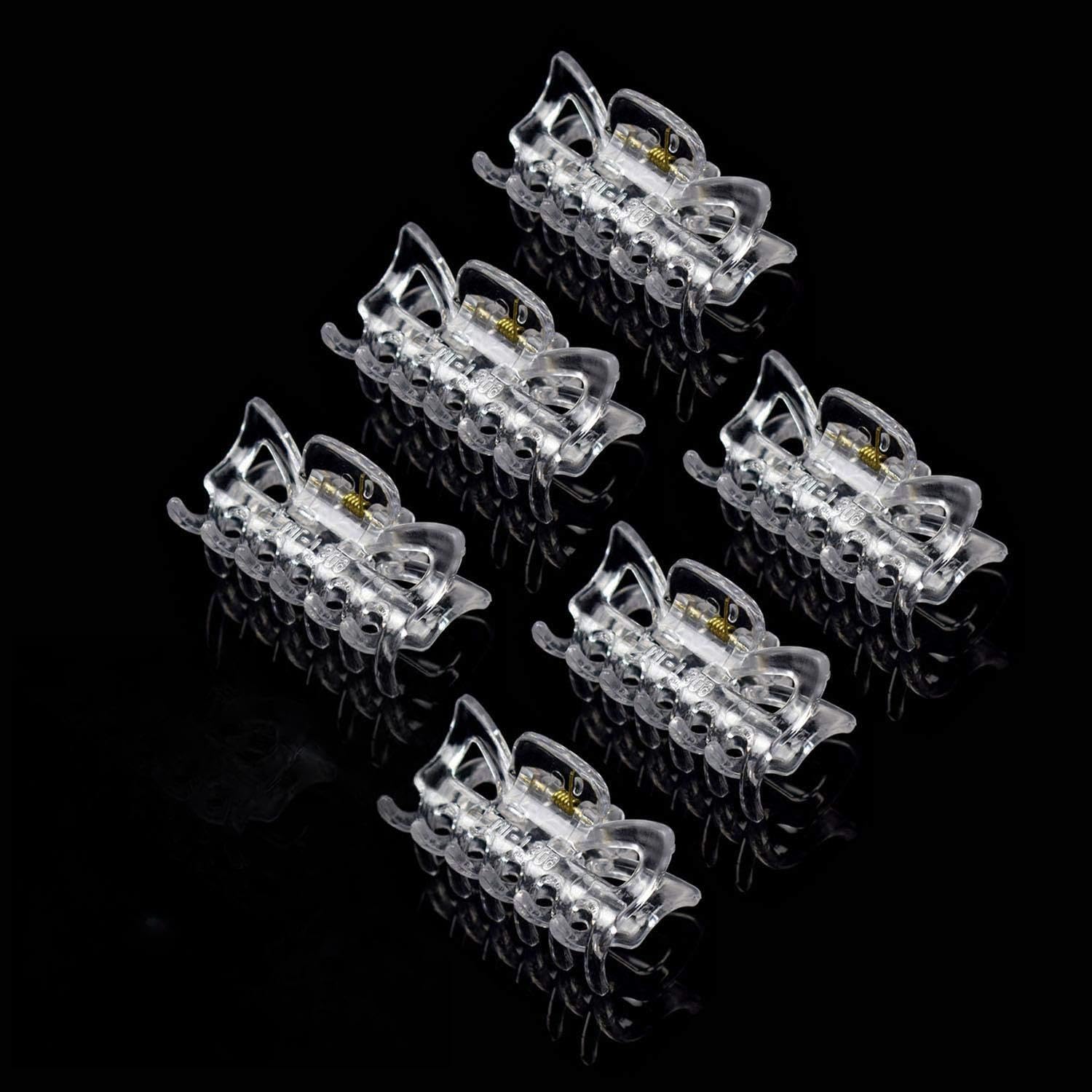 Basic Sense 1.6 Inch Small Hair Claw Clips for All Hair Types, Strong Hold Durable, 6 Pcs